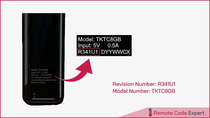 rca remote revision number for rechargeable models