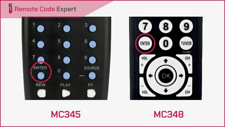 enter button on magnavox mc345 and mc348