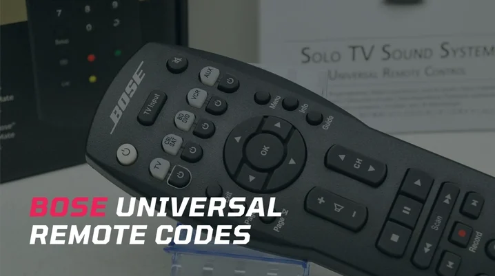bose universal remote codes