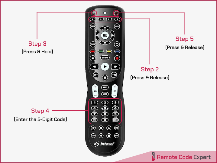 how to program inteset universal remote control